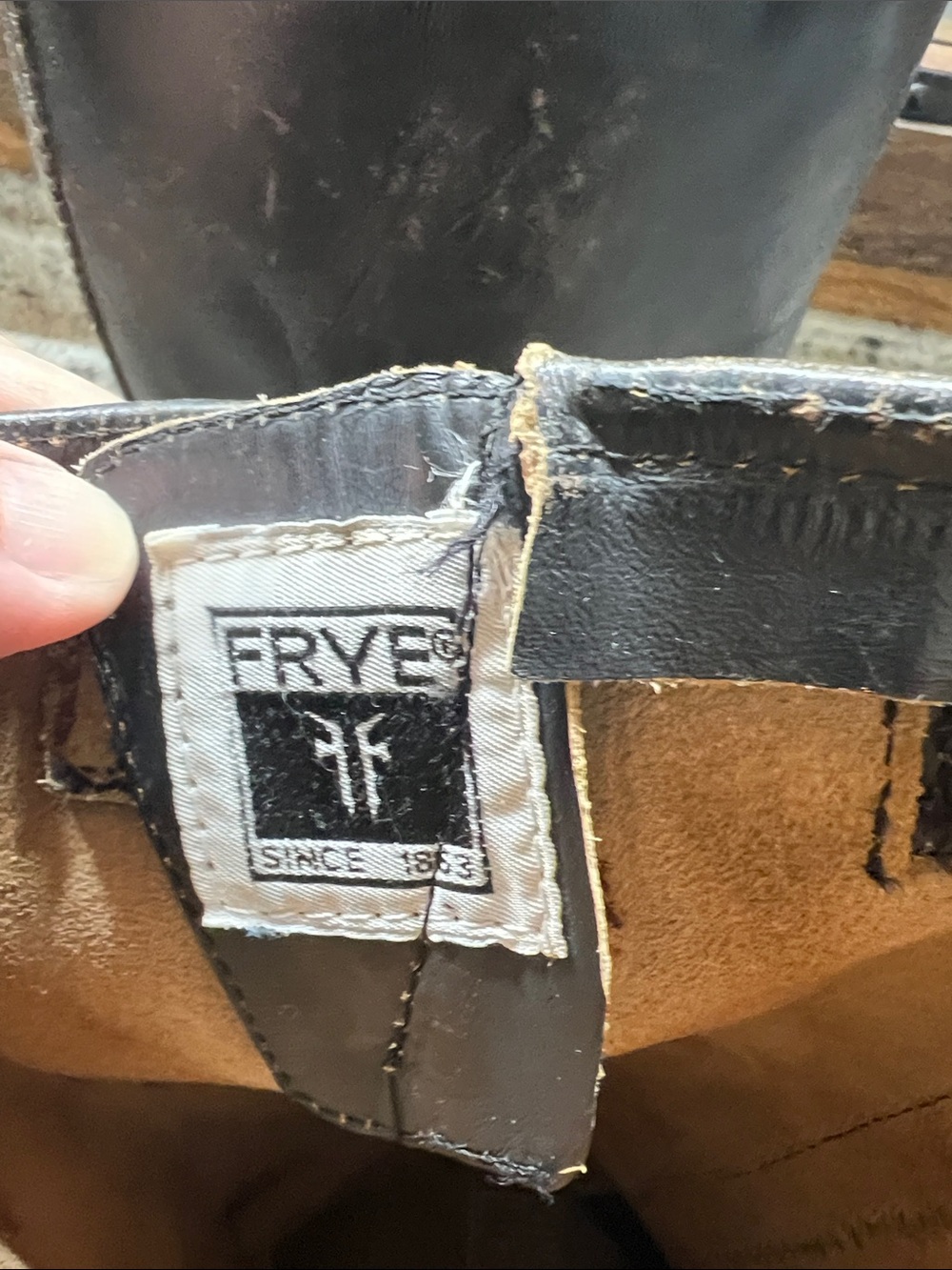 Frye Black Tall Leather Harness Boots - Picture 6 of 8